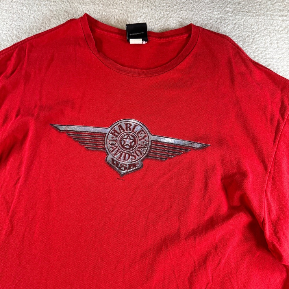 Harley Davidson T-Shirt Mens 2XL Red Excellent Arrowhead Peoria AZ Graphic Tee